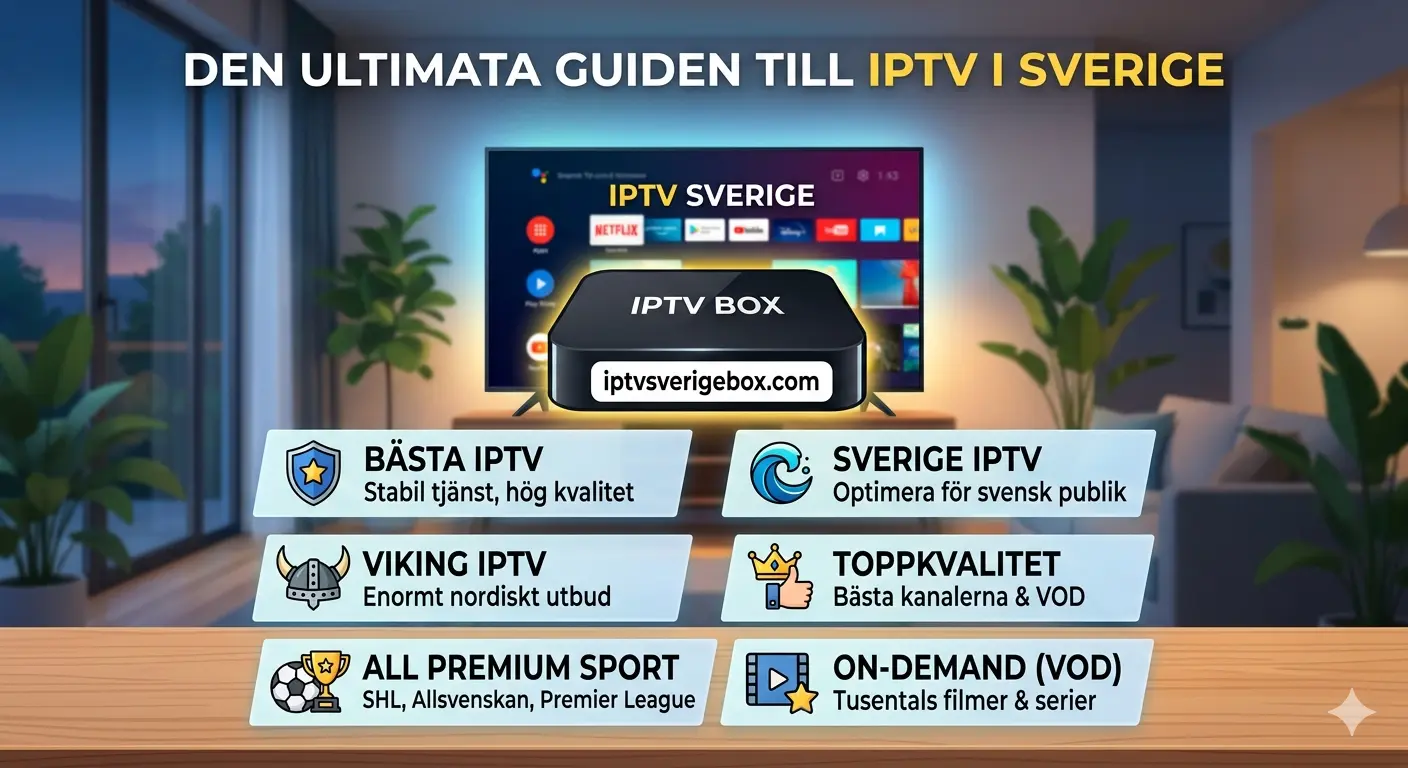 IPTV Den ultimata guiden till IPTV i Sverige: Allt du behöver veta om Sverige-IPTV, Viking IPTV och den bästa tekniken